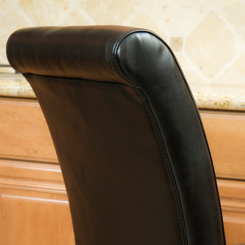 Lisette 41-inch Leather Counter Stool (Set of 2) by Christopher Knight Home