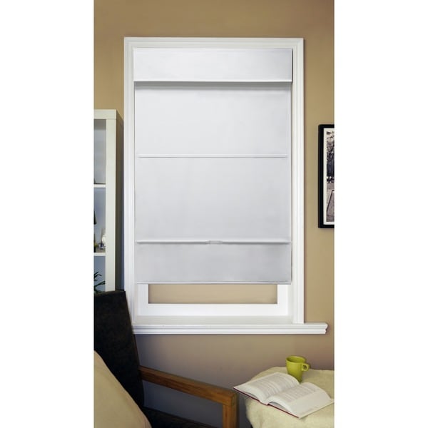 Chicology Mountain Snow Cordless Magnetic Thermal Light Filtering Roman Shades