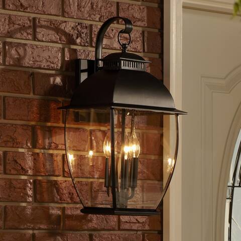 Copper Grove Batak 3-light Black Outdoor Fixture