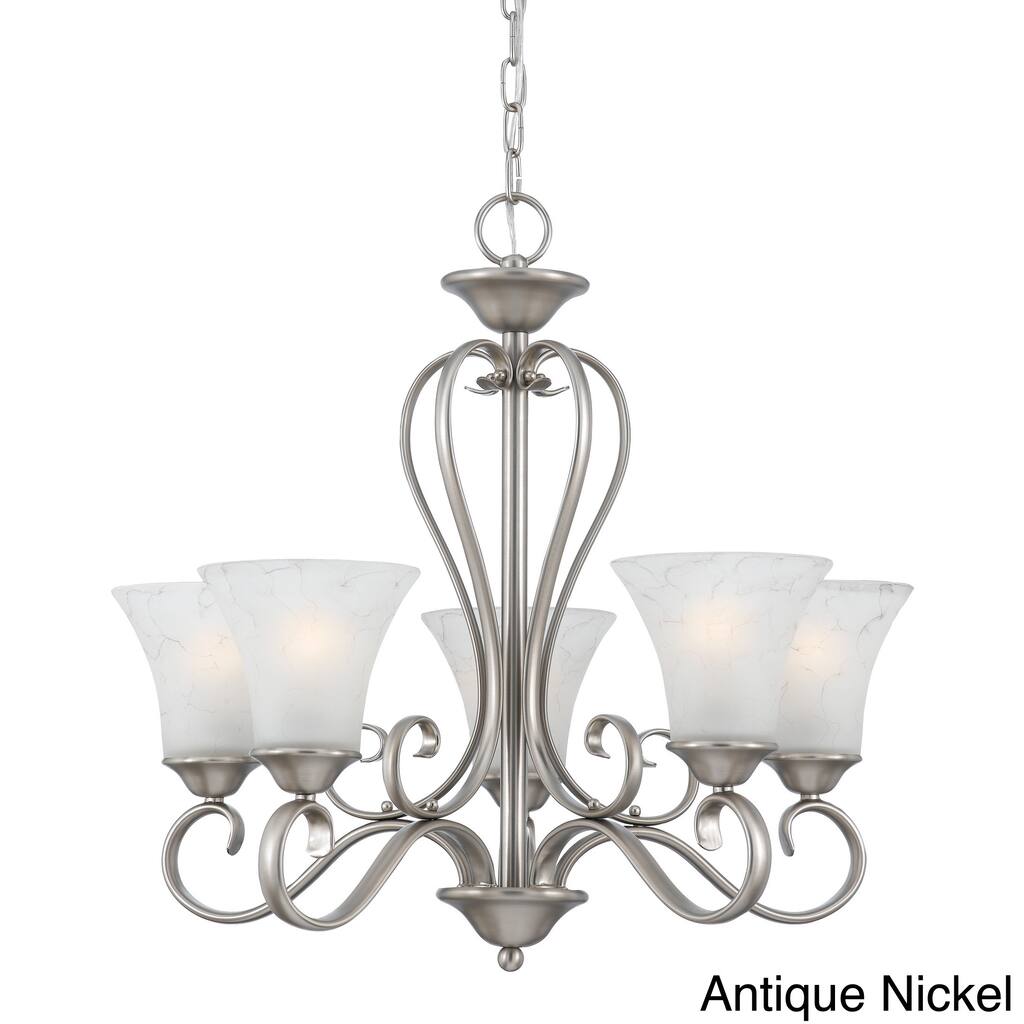 Copper Grove Troyes 5-light Scrolled Chandelier