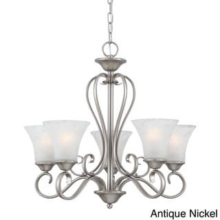 Copper Grove Troyes 5-light Chandelier (Nickel Finish) - Chandeliers For Bedrooms by Overstock.com