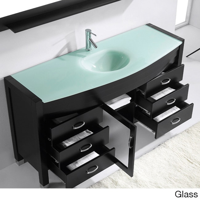 Virtu Usa Ava 61 inch Espresso Single Sink Vanity