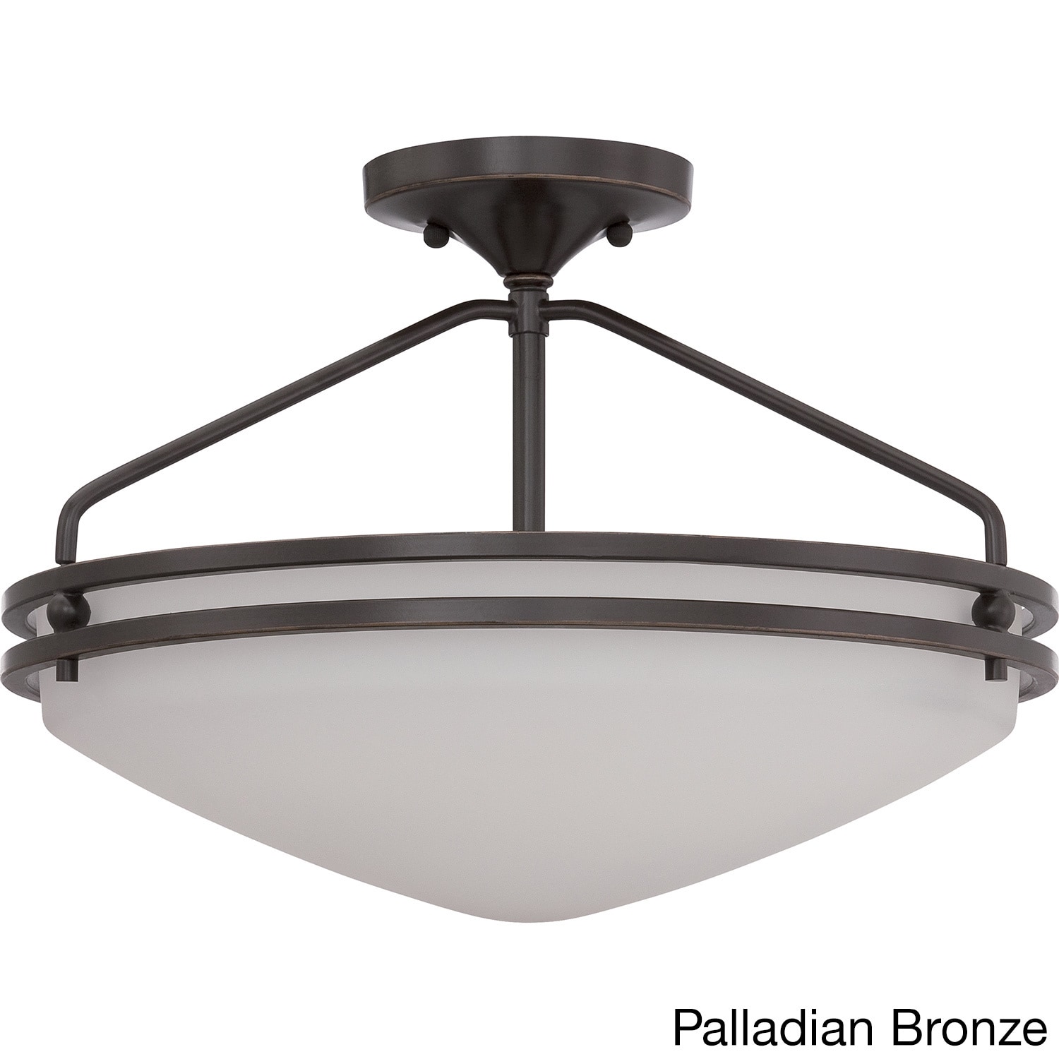 Ozark 3 light Iron Gate Semi flush Mount