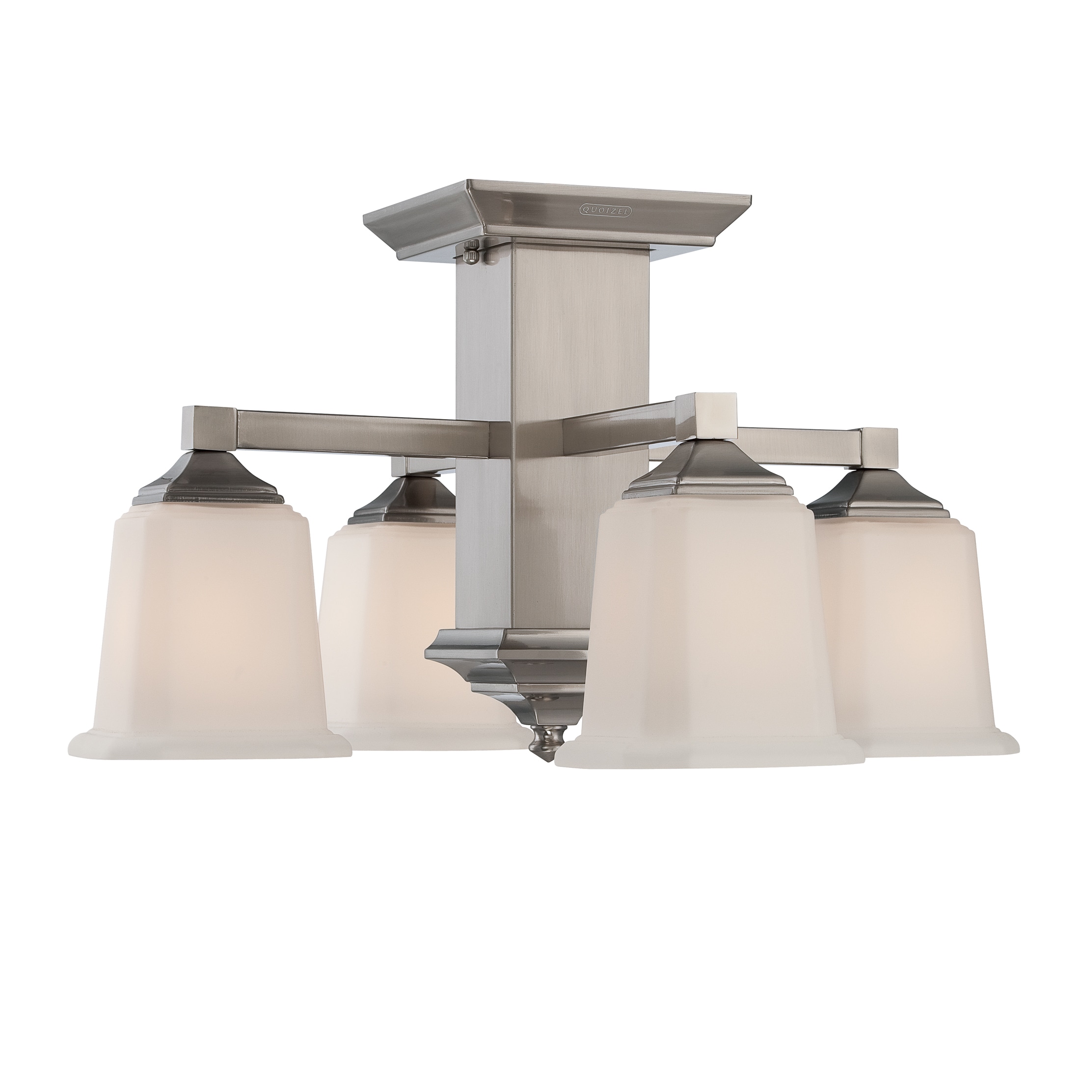 Quoizel Fixture 4 light Brushed Nickel Semi flush Mount