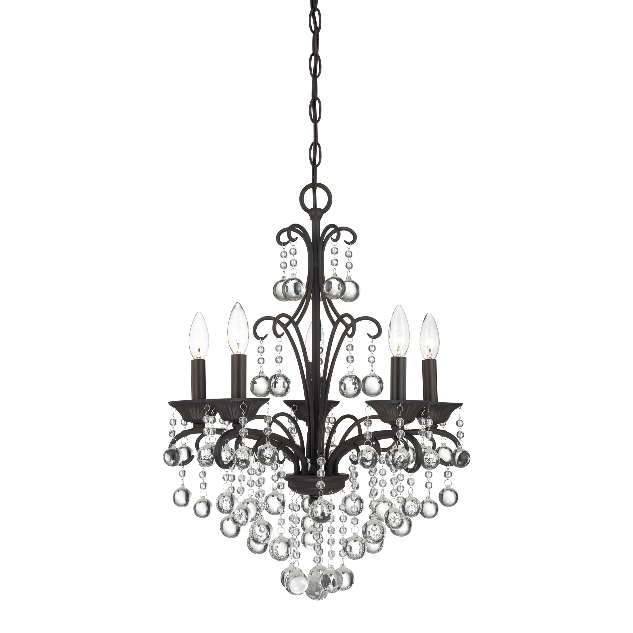 Quoizel Fixture 5-light French Bronze Mini Chandelier (Quoizel Fixture) - Chandeliers For Bedrooms by Overstock.com