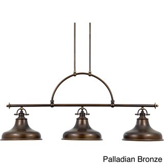 Quoize 'Emery' 3-light Chandelier (Metal/Fabric - Bronze Finish) - Chandeliers For Bedrooms by Overstock.com