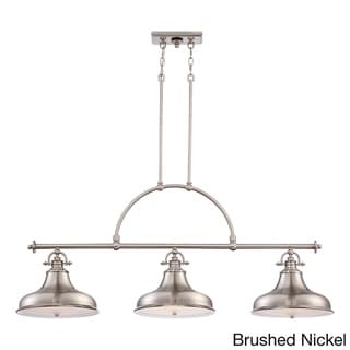 Quoize 'Emery' 3-light Chandelier (Metal/Fabric - Nickel Finish) - Chandeliers For Bedrooms by Overstock.com