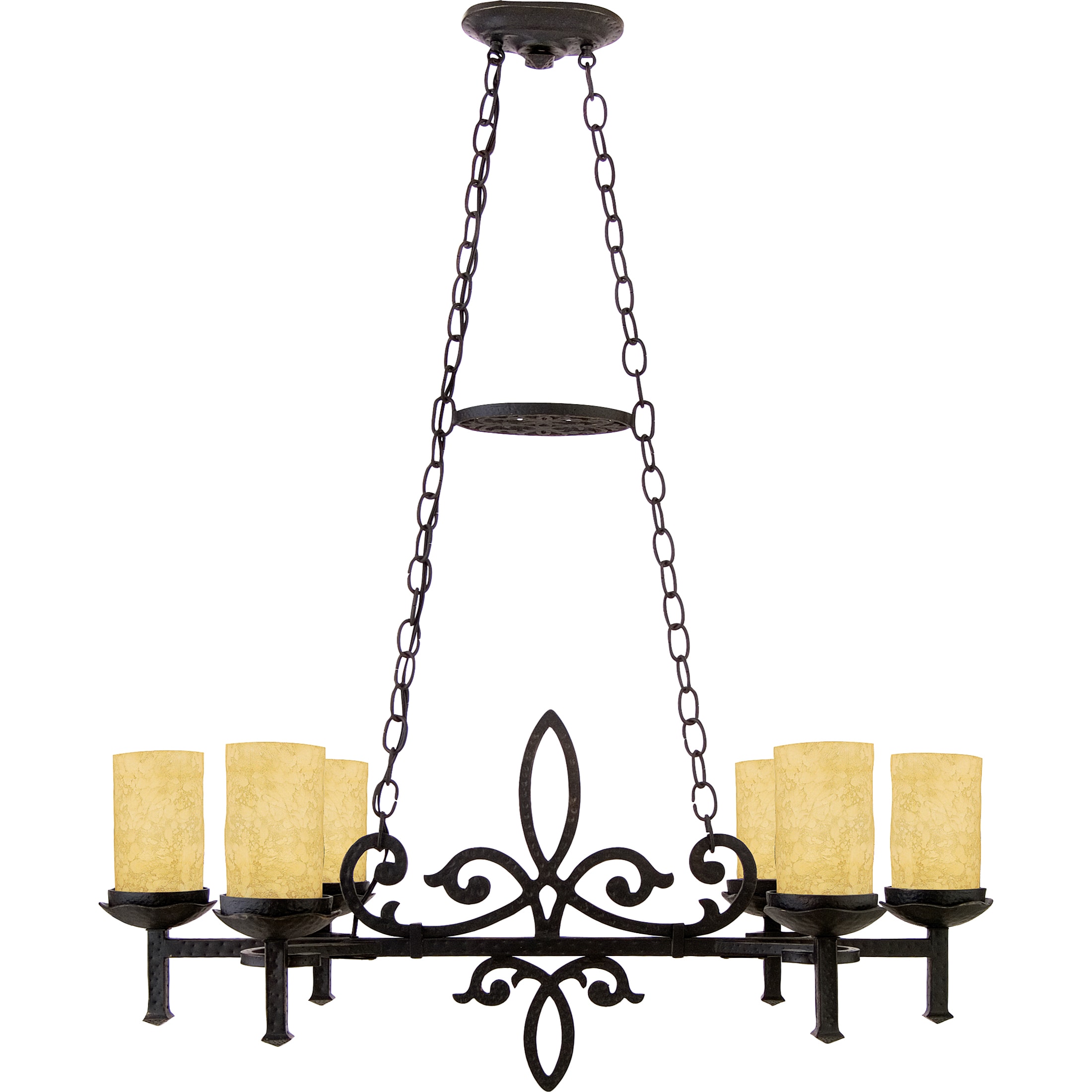 Quoizel La Parra 6 light Steel Chandelier