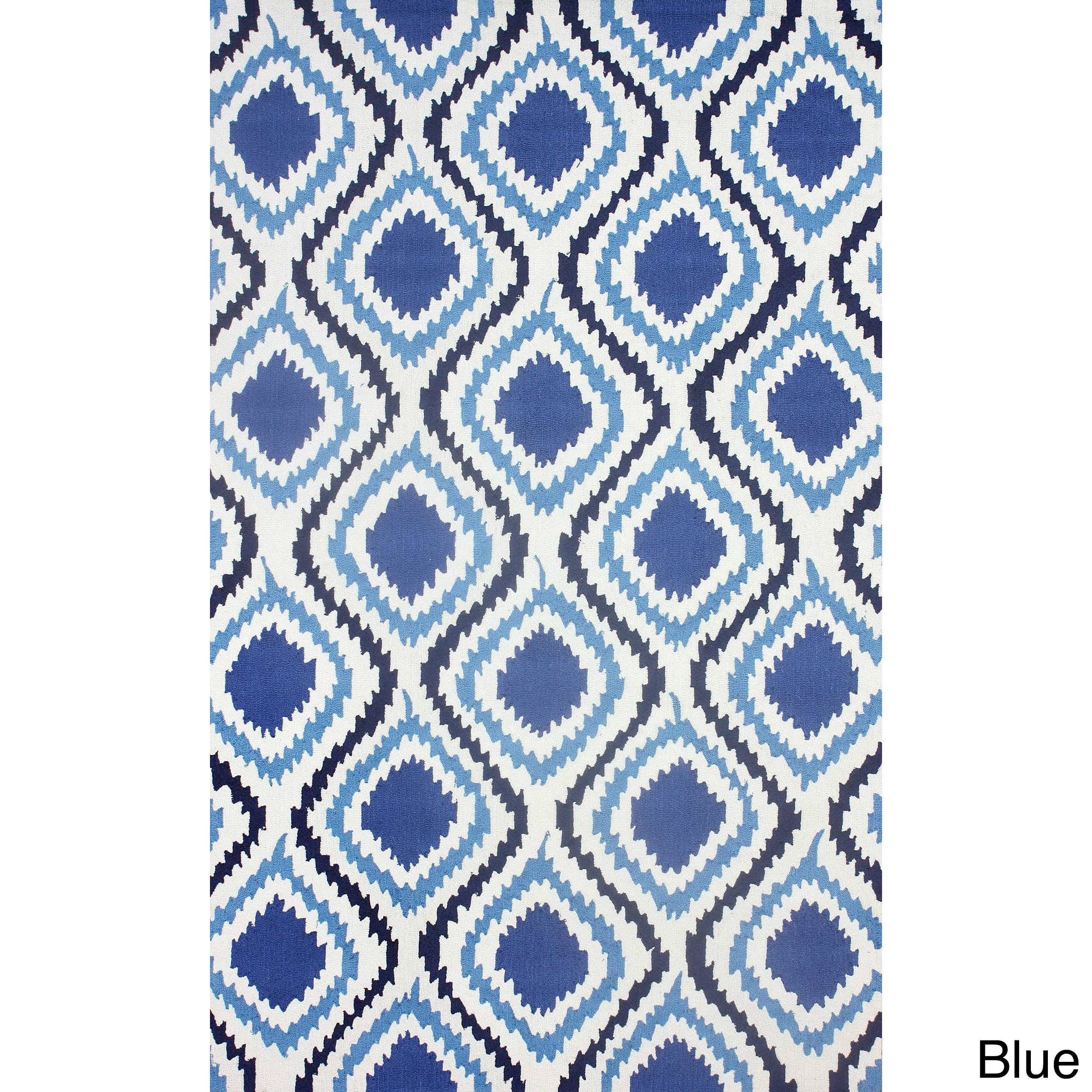 Nuloom Hand hooked Modern Ikat Wool Rug (76 X 96)