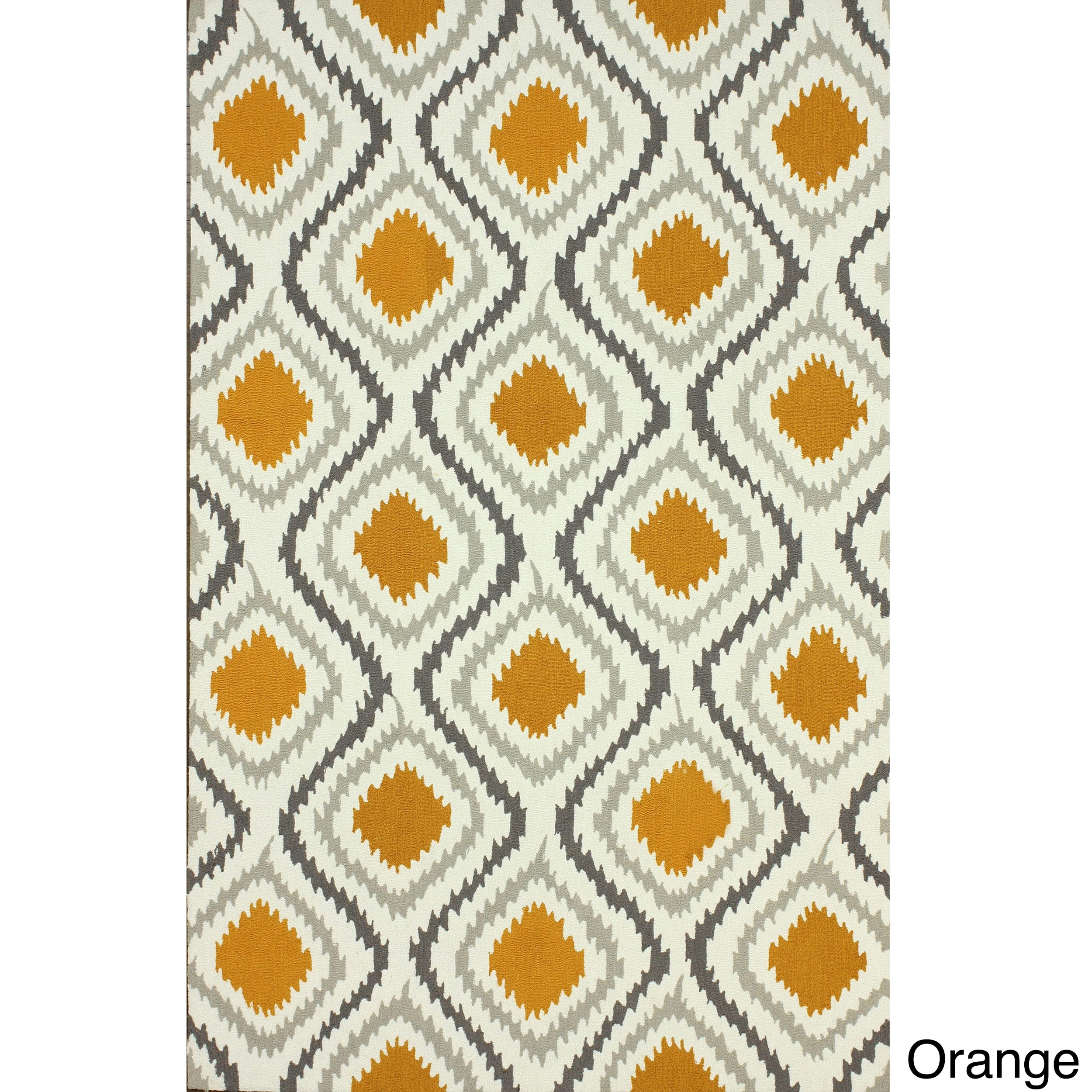 Nuloom Hand hooked Modern Ikat Wool Rug (76 X 96)