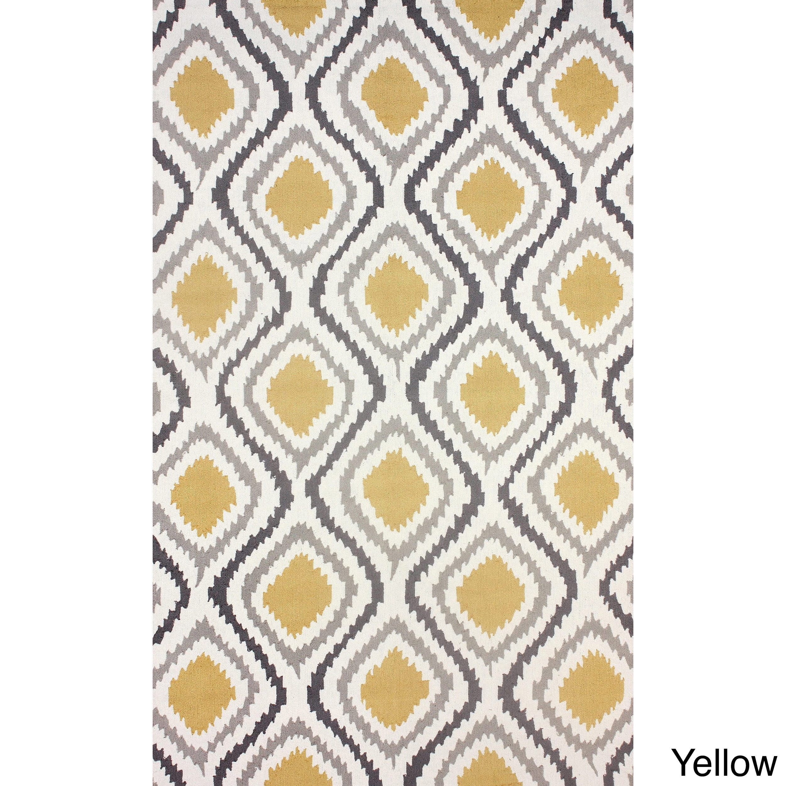 Nuloom Hand hooked Modern Ikat Wool Rug (76 X 96)