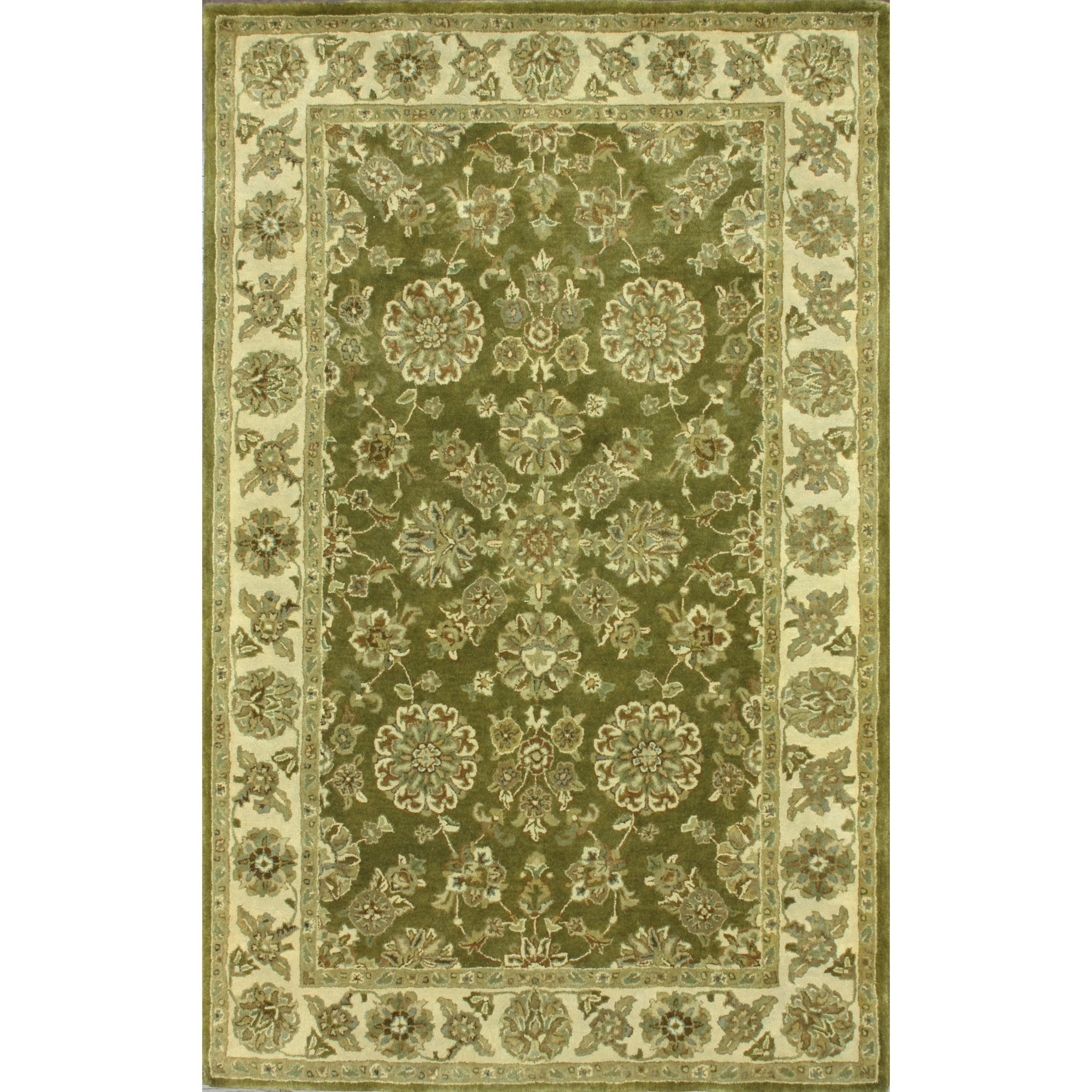 Nuloom Handmade Traditional Persian Olive Green Wool Rug (8 X 10)