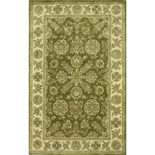 nuLOOM Handmade Traditional Persian Olive Green Wool Rug (8' x 10 ...