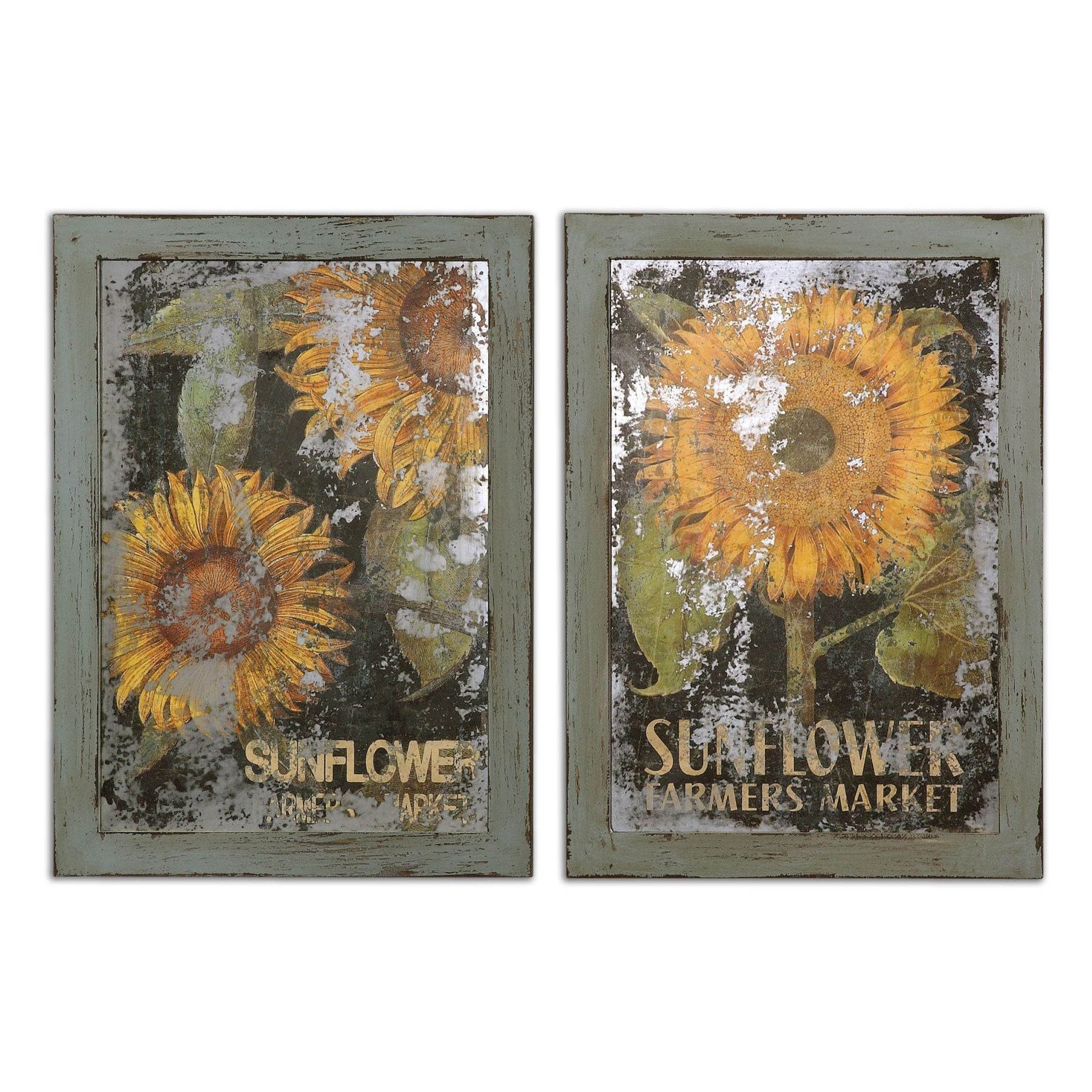 Sunflower Farmers Market, Set Of 2