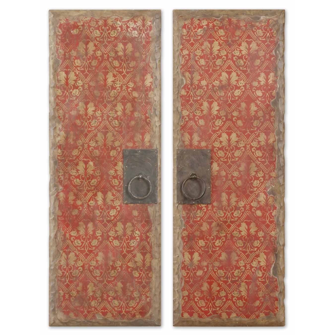 Red Door Panels, Set Of 2