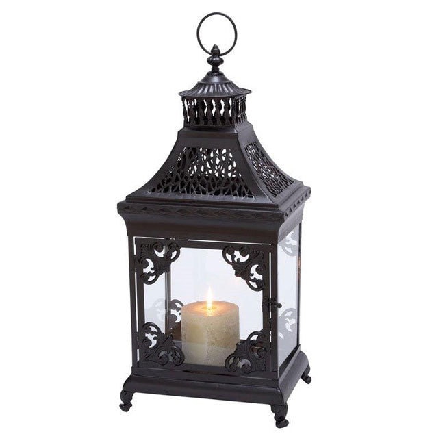 Asian inspired Pagoda Metal Lantern