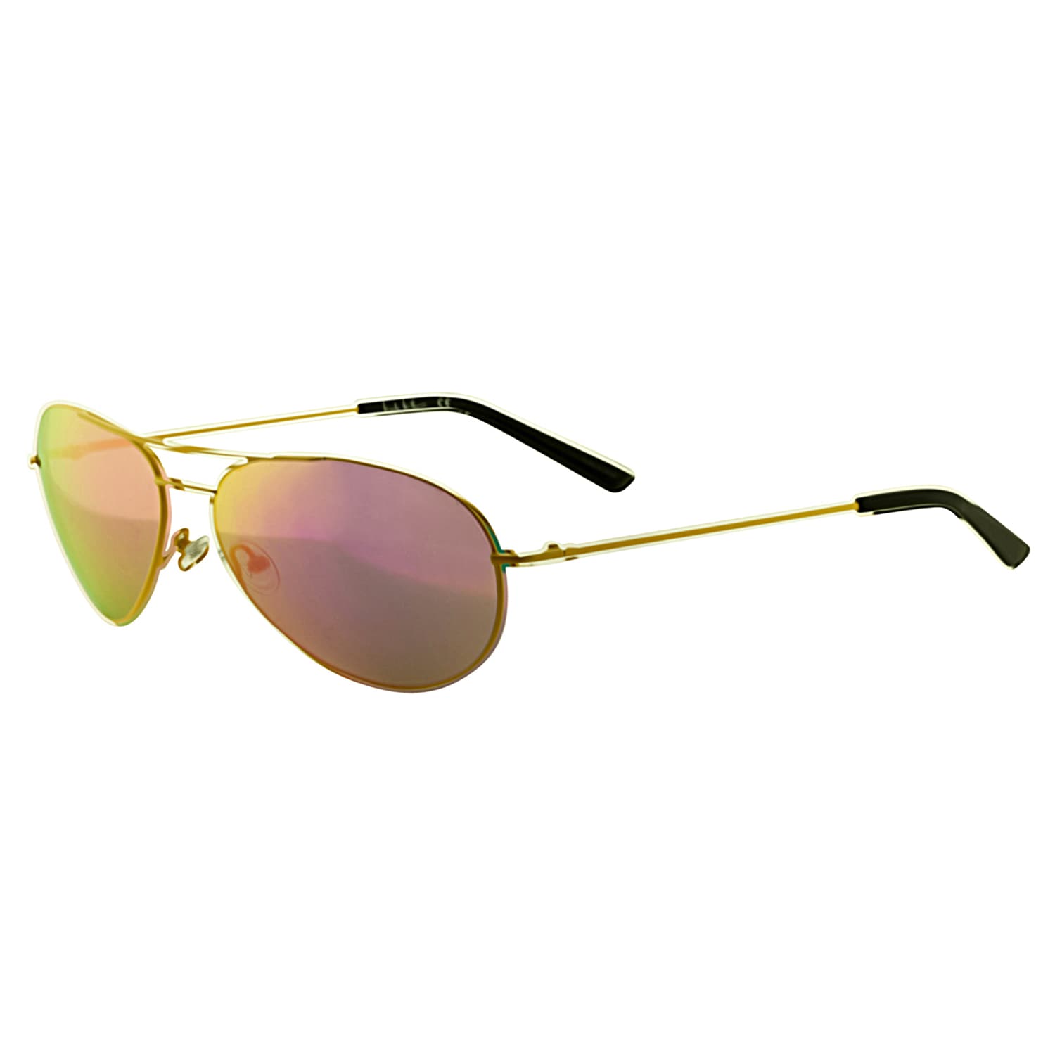 Nicole Miller Womens Moore C02 Yellow Metal Aviator Sunglasses