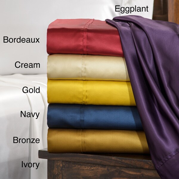 Elle & Alix Pure Mullberry Silk 19 Mommie Satin Pillowcase Set