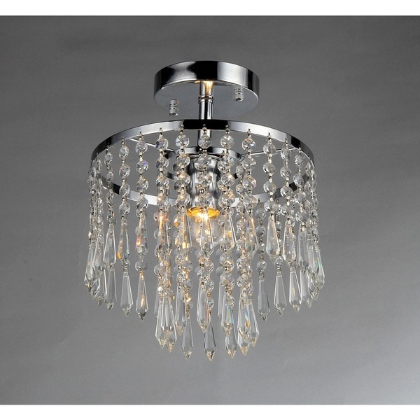 Seek 1-light Chrome Tiered Crystal Chandelier