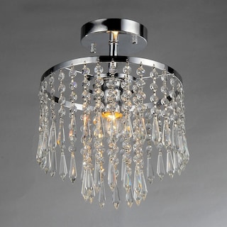 Seek Chrome and Crystal 1-light Tiered Chandelier