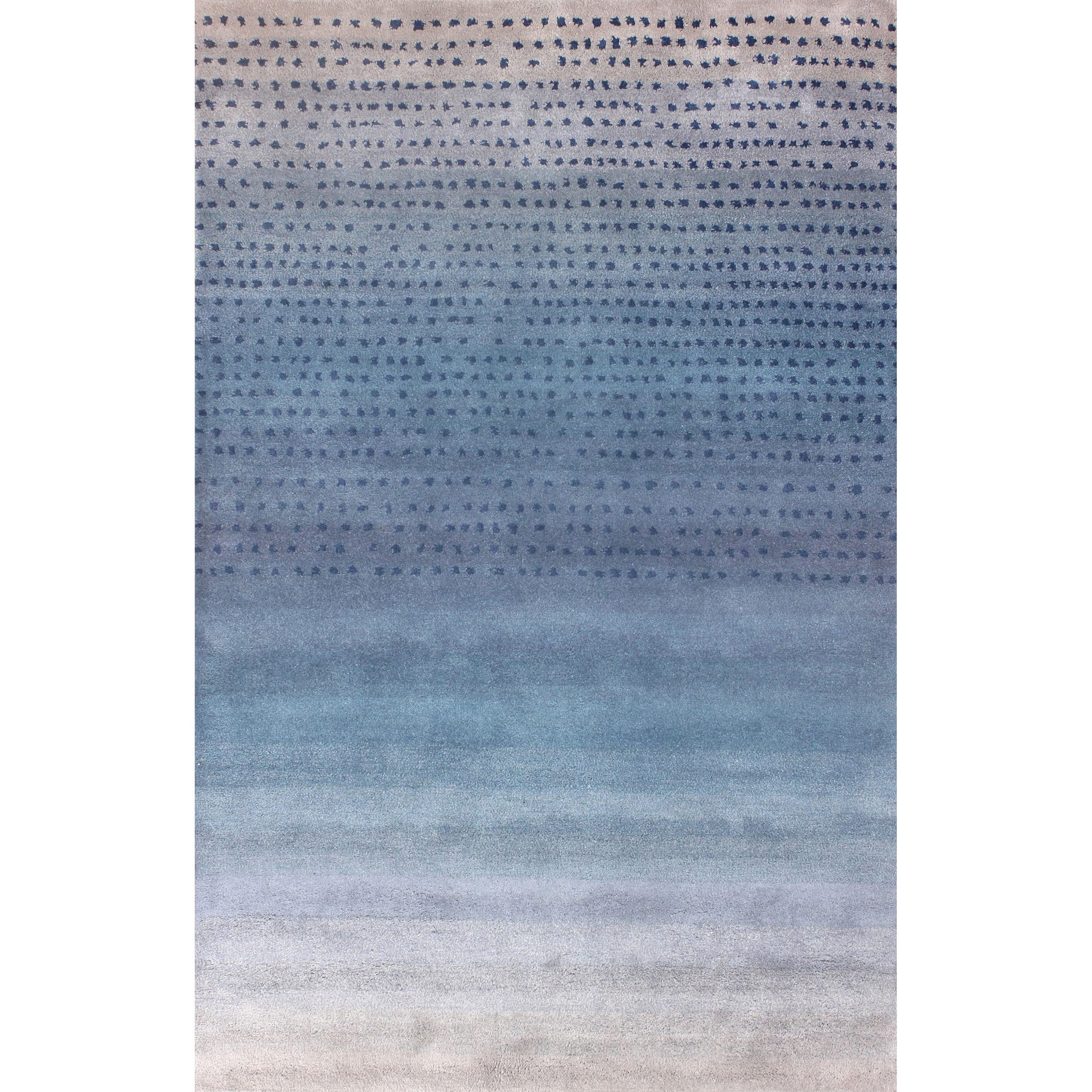 Nuloom Handmade Ombre Blue Wool Rug (76 X 96)