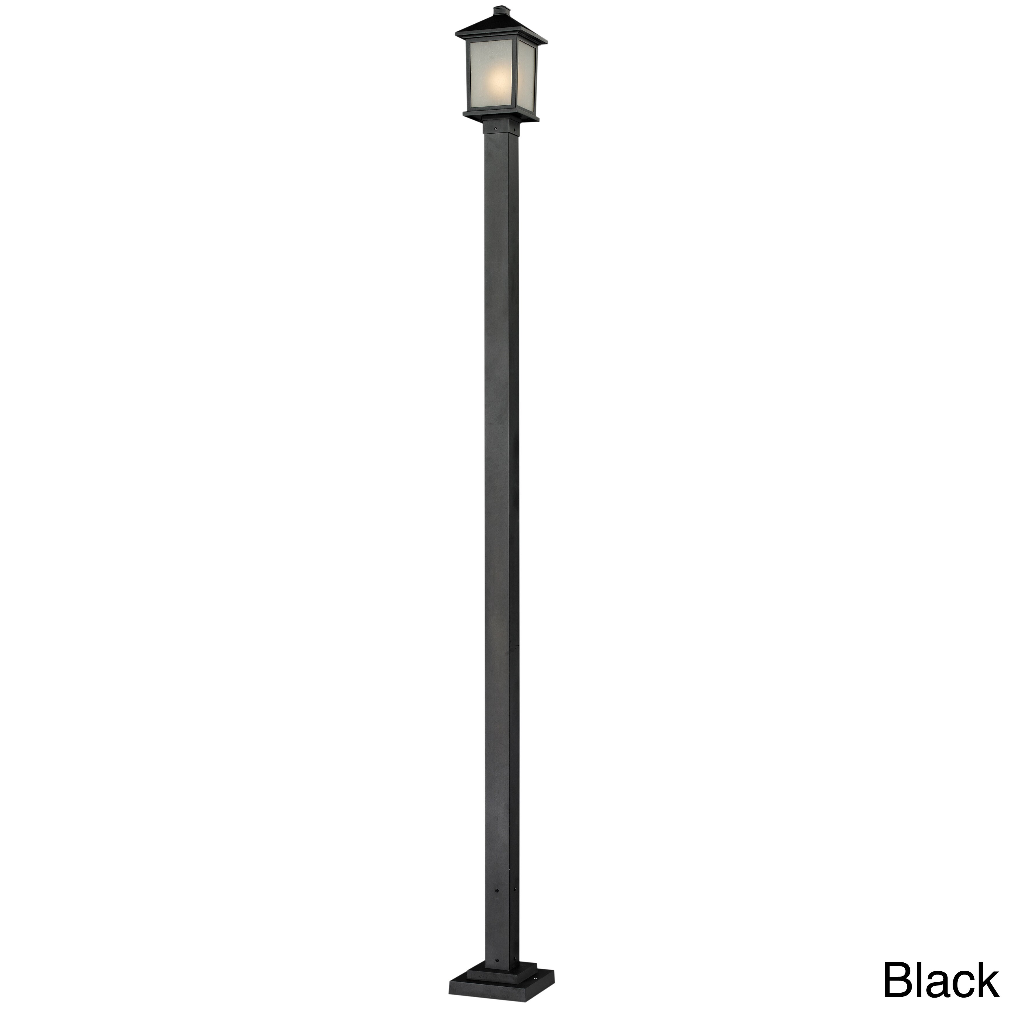 black garden lamp post