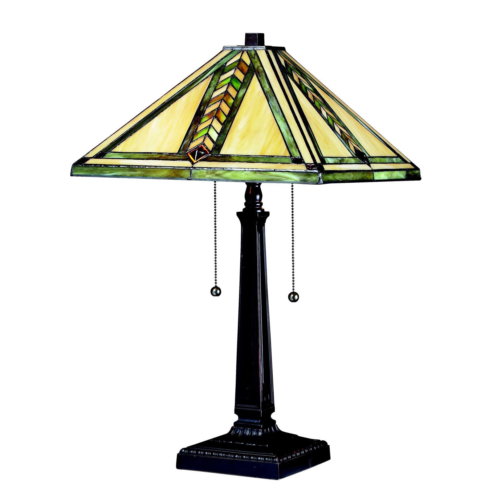 Z lite Multi Color Tiffany, Chestnut Bronze Metal 2 light Table Lamp