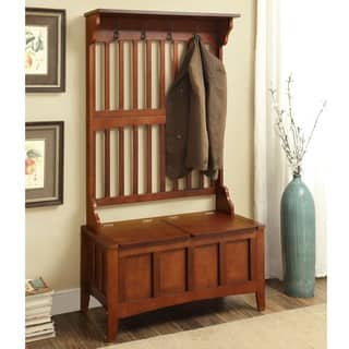 Shop Oh Home Eloise Entryway Hall Tree With Split Seat Storage