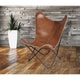 preview thumbnail 5 of 4, Carbon Loft Larkin Rustic Brown Leather Butterfly Chair