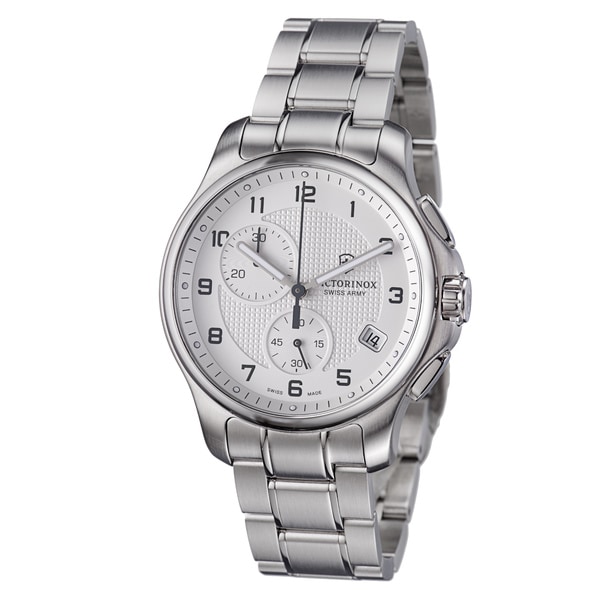 Shop Victorinox Swiss Army Men's 'Officers' Silver Dial Stainless Steel ...