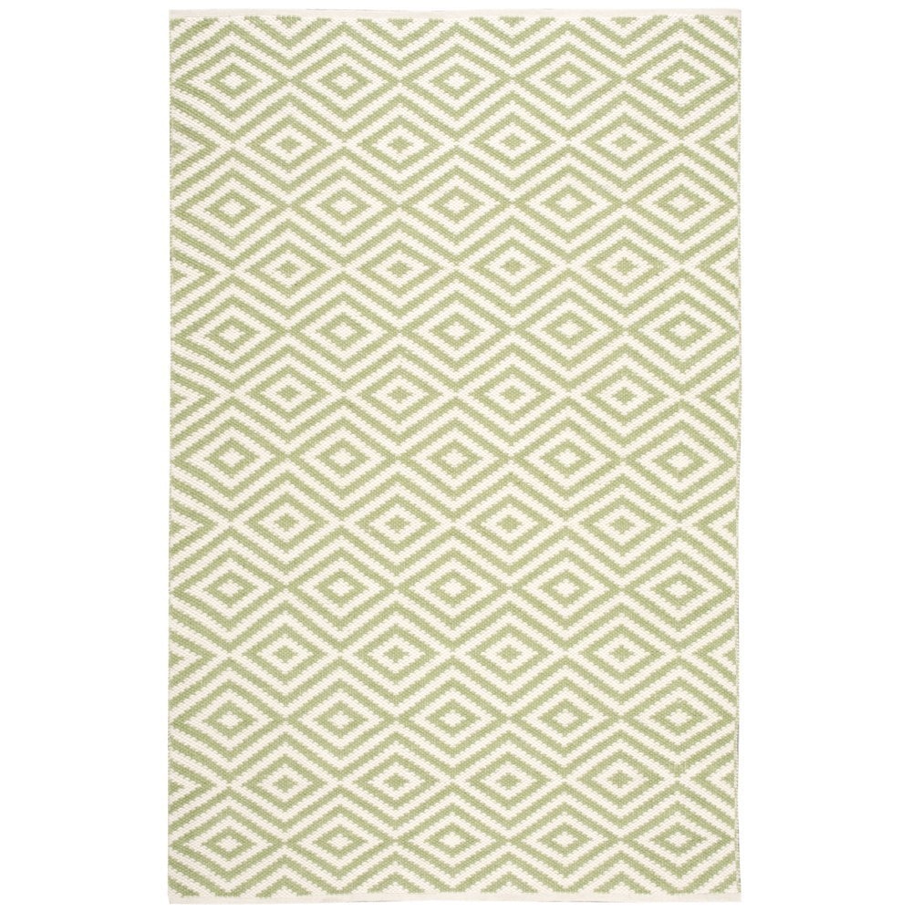 Nourison Mesa Geometric Green Rug (76 X 96)