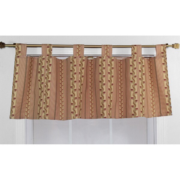 Shop Flemming Red Stripe Cotton Tab Valance - Free Shipping Today ...