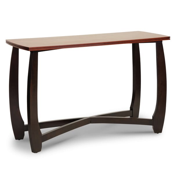 Baxton Studio Straitwoode Cherry and Dark Brown Modern Console Table Baxton Studio Coffee, Sofa & End Tables