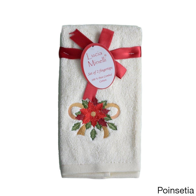 Embroidered Holiday Tip Towels (set Of 4)