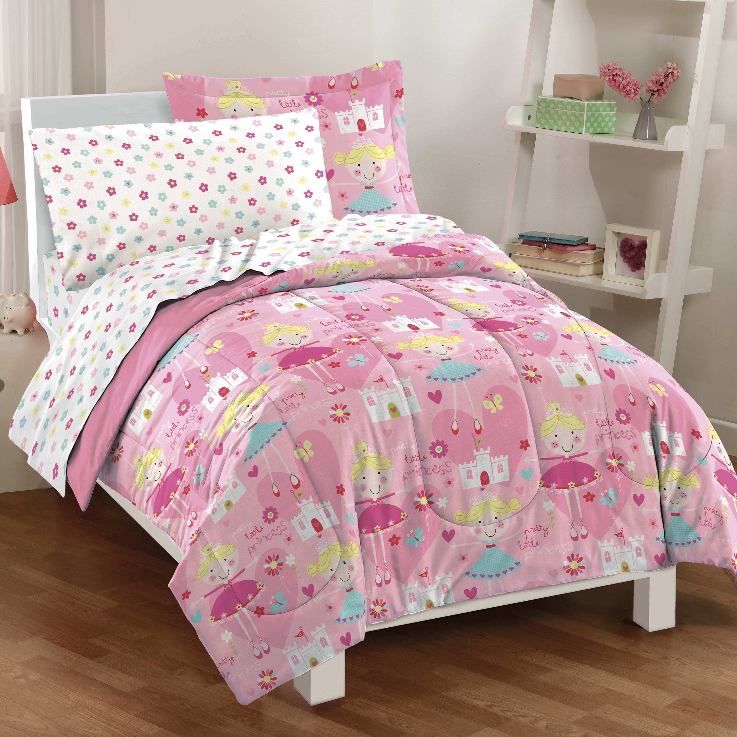 Dream Factory Pretty Princess 7 Piece Bed In A Bag With Sheet Set On Sale Overstock 8625231 Twin 5 Piece