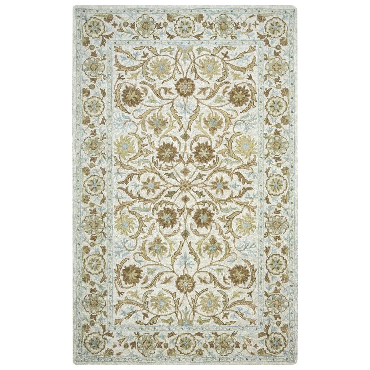 Hand tufted Handicraft Imports Aisling Beige New Zealand Wool Blend Area Rug (8 X 10)