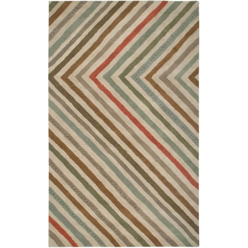 Hand tufted Designer Trends Multi/ Beige Wool Rug (5 X 8)