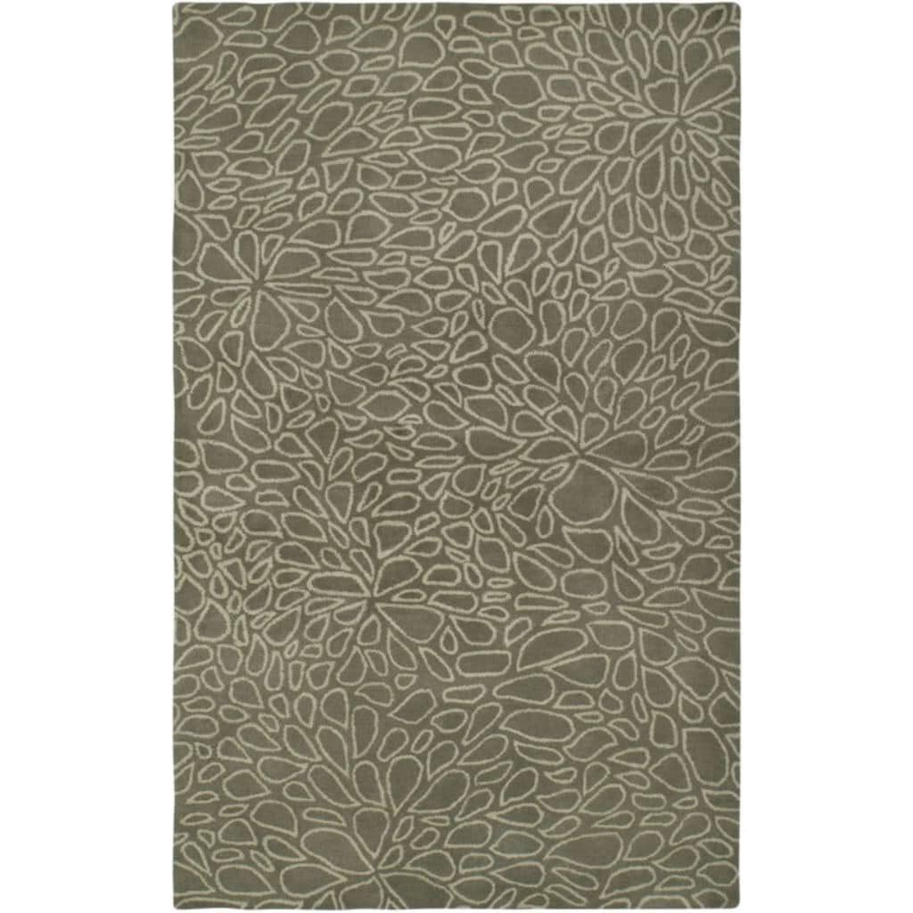 Hand tufted Handicraft Imports Designer Trends Light Gray Wool Area Rug (9 X 12)