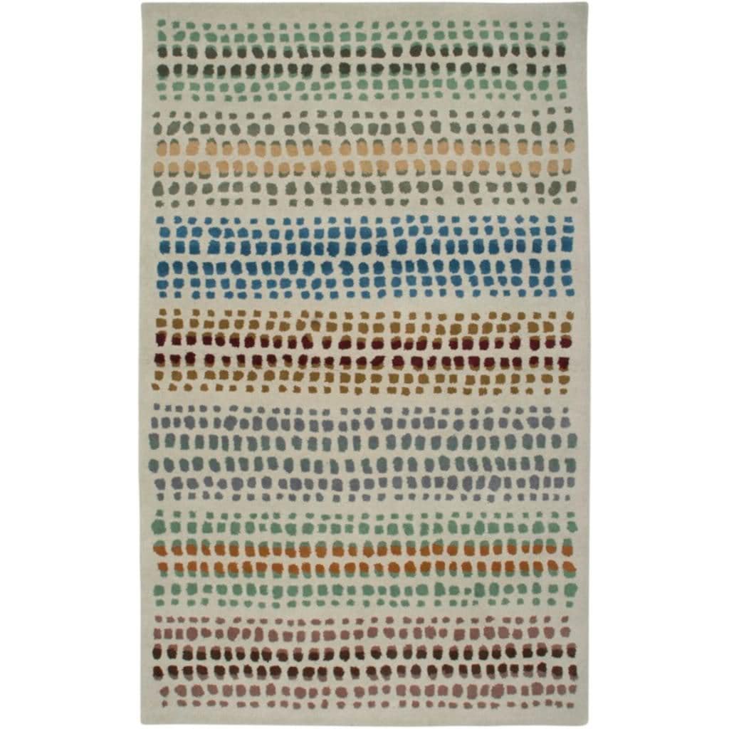 Hand tufted Beige Wool Area Rug (5 X 8)