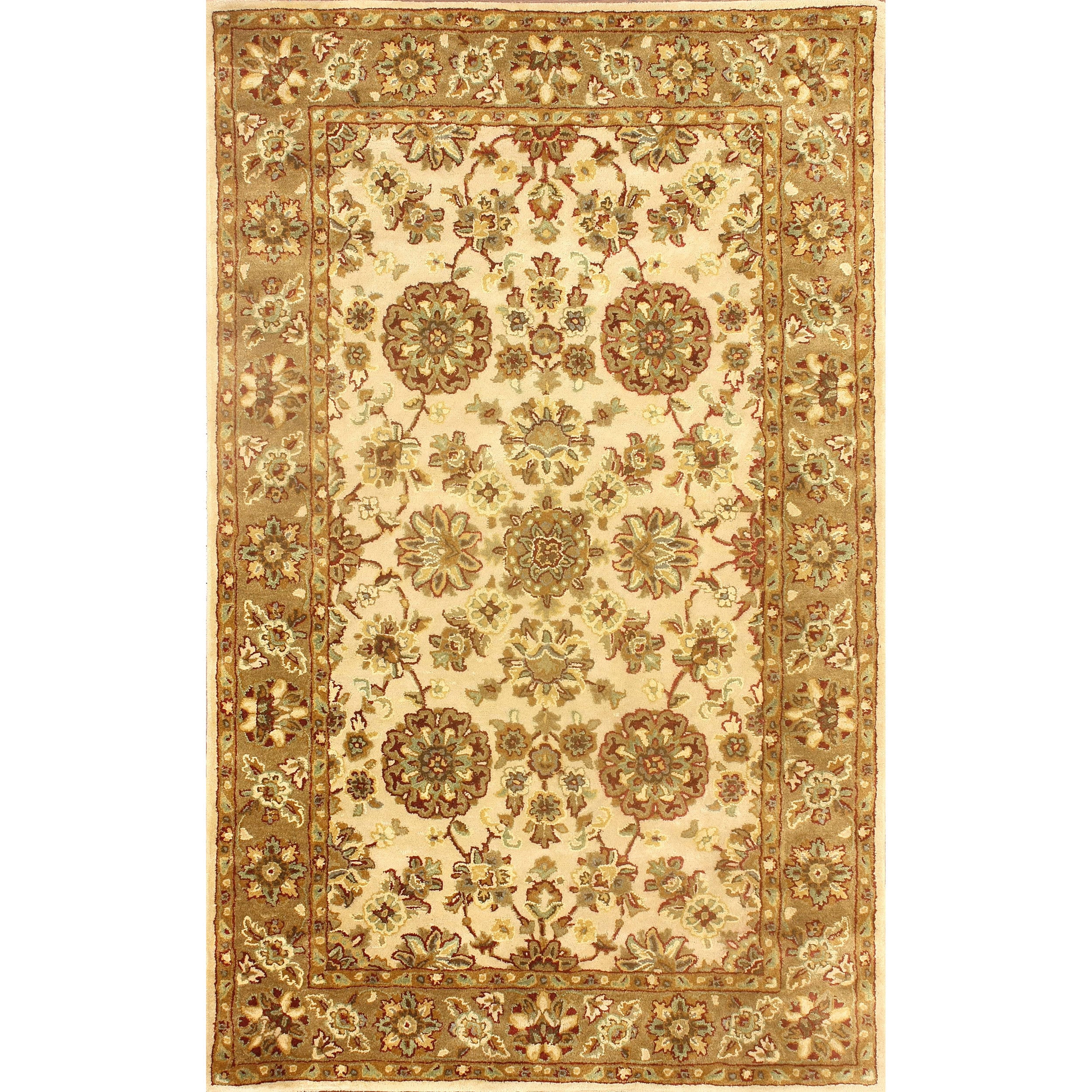 Nuloom Handmade Traditional Persian Ivory Wool Rug (8 X 10)