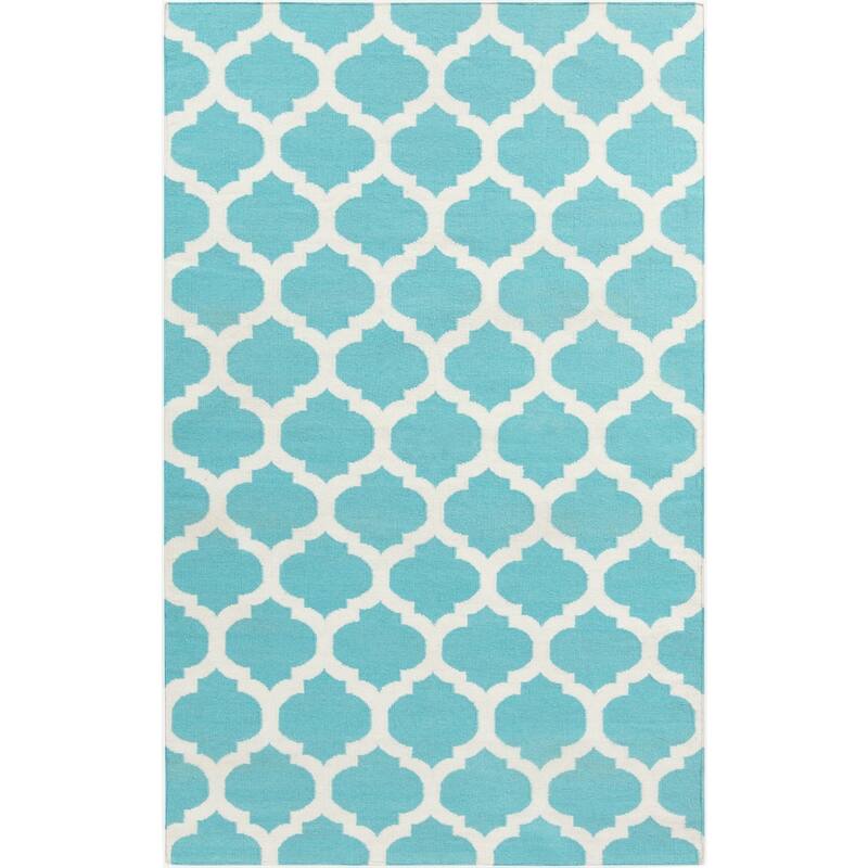 Hand-woven Carvin Moroccan Trellis Flatweave Wool Area Rug