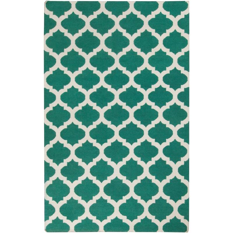 Hand-woven Carvin Moroccan Trellis Flatweave Wool Area Rug