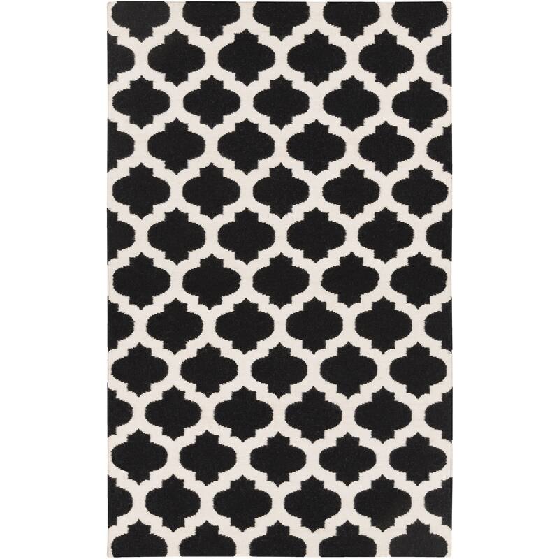 Hand-woven Carvin Moroccan Trellis Flatweave Wool Area Rug