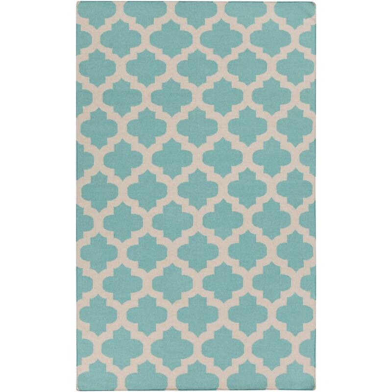 Hand-woven Carvin Moroccan Trellis Flatweave Wool Area Rug