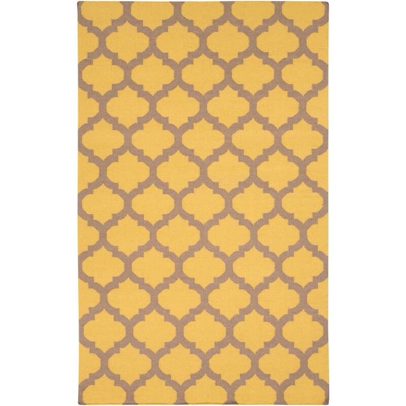 Hand-woven Carvin Moroccan Trellis Flatweave Wool Area Rug