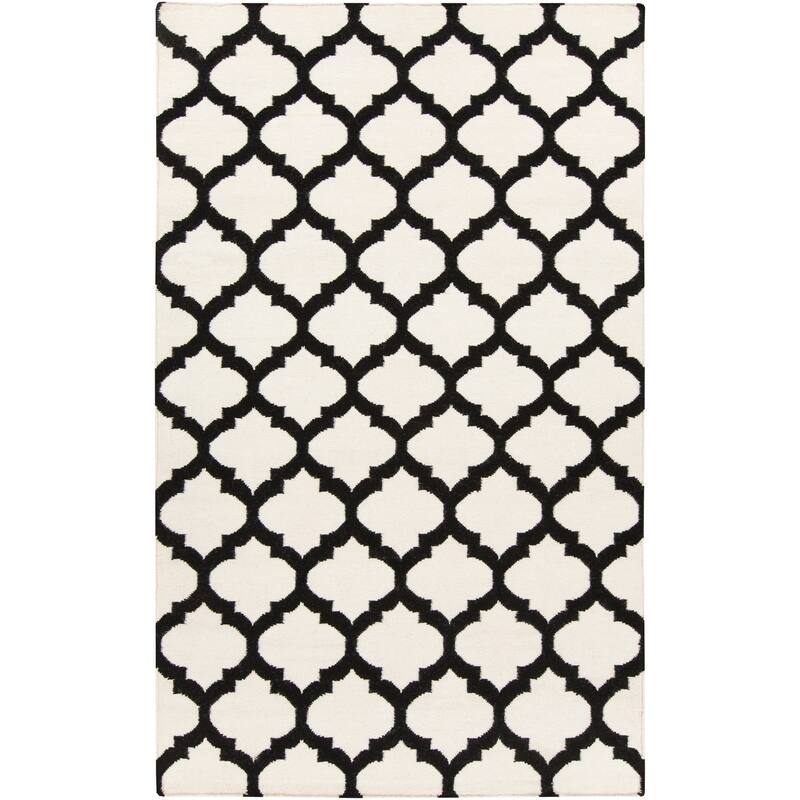 Hand-woven Carvin Moroccan Trellis Flatweave Wool Area Rug