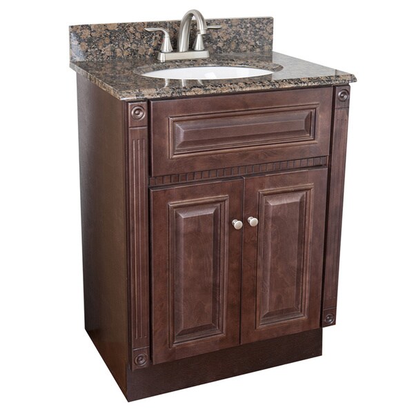 Heritage Cherry Finish and Baltic Brown Granite Top ...