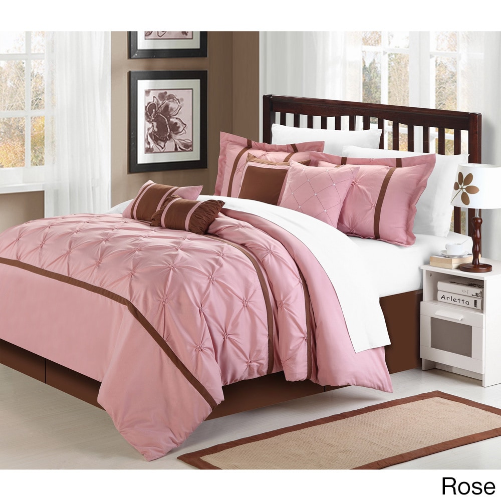 Chic Home Vermont 8 piece Comforter Set Pink Size King