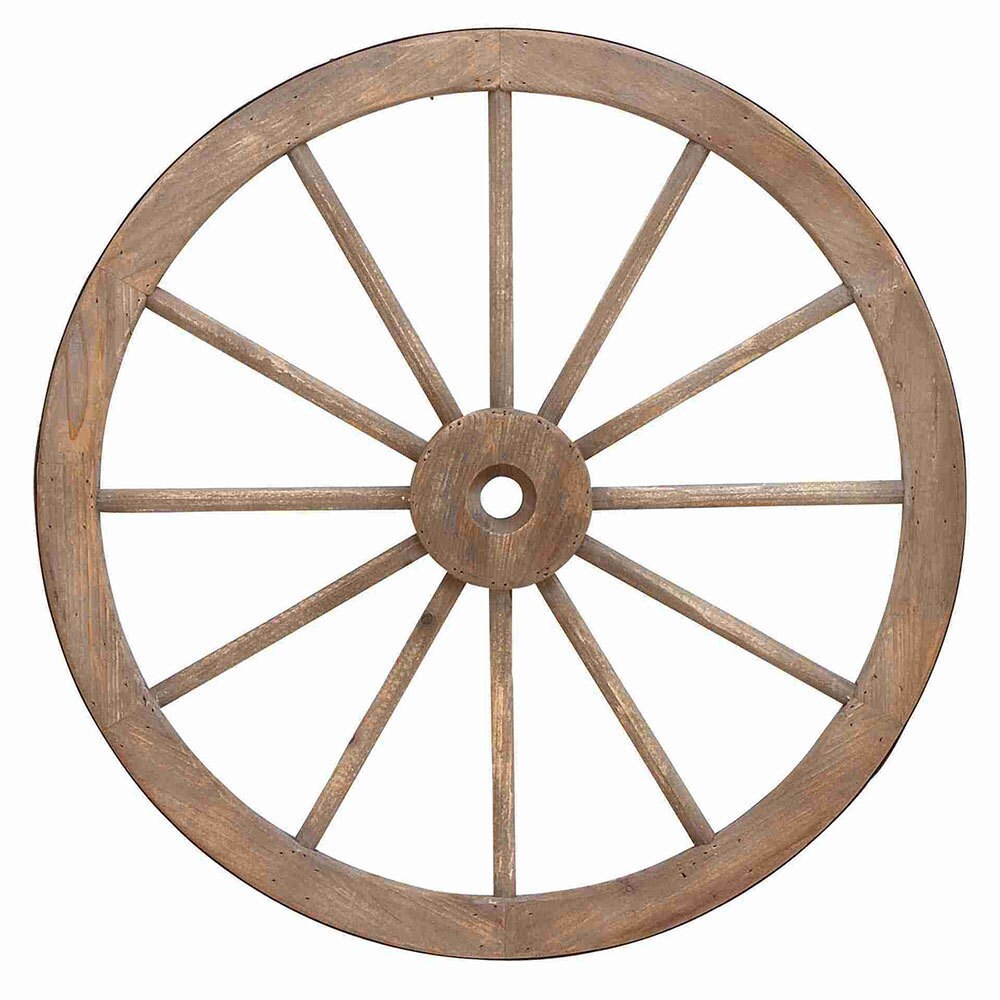 Wood And Metal 30 inch Wagon Wheel