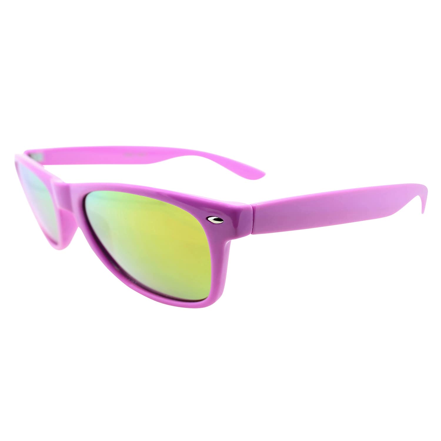 Fantaseyes Galato Hot Purple Yellow Mirrored Plastic Sunglasses